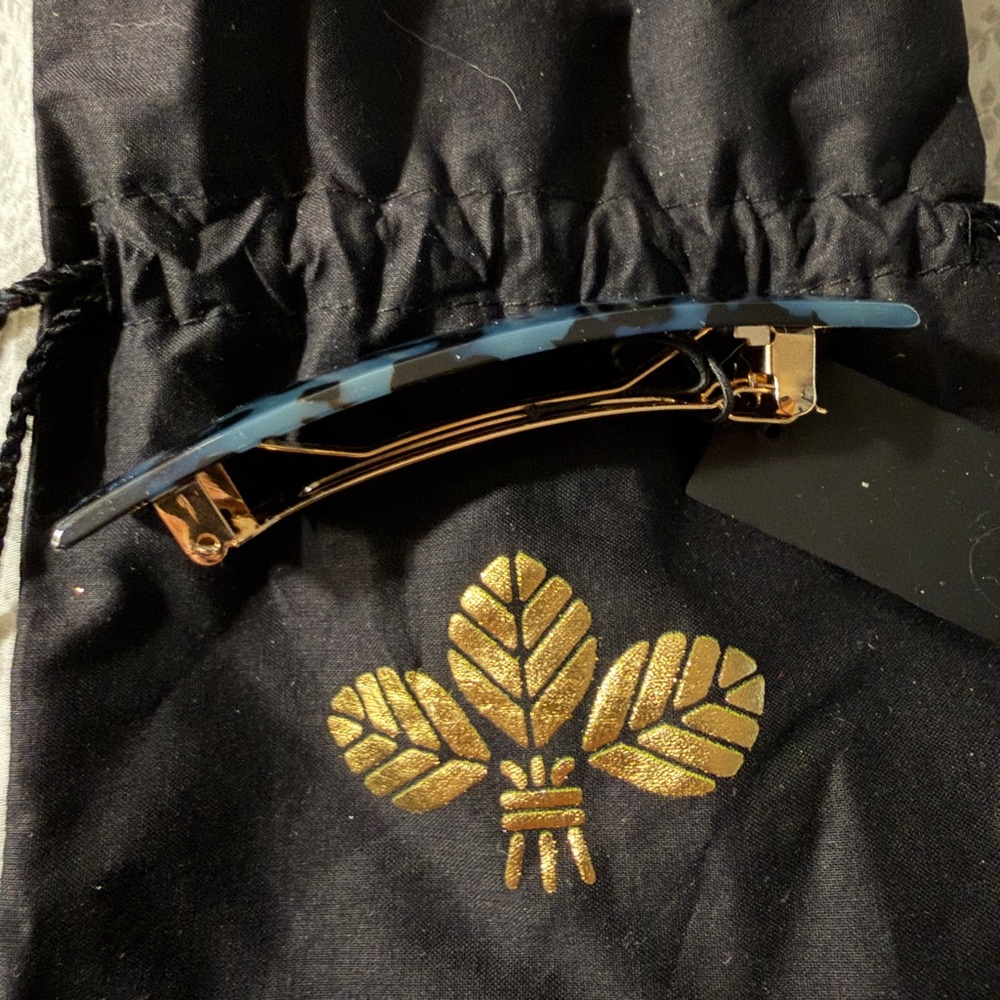 France Luxe Classic Rectangle Barrette - Blue Tokyo, NWT - Picture 10 of 12